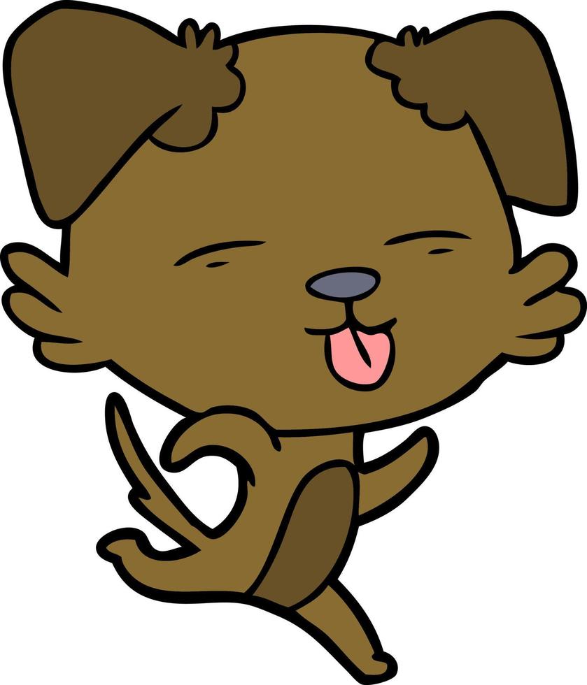 lengua de perro de dibujos animados vector