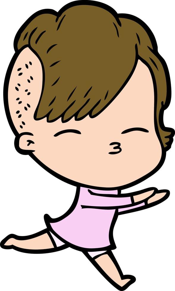 Vector woman character in cartoon style