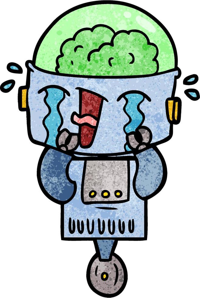 Vector robot character in cartoon style
