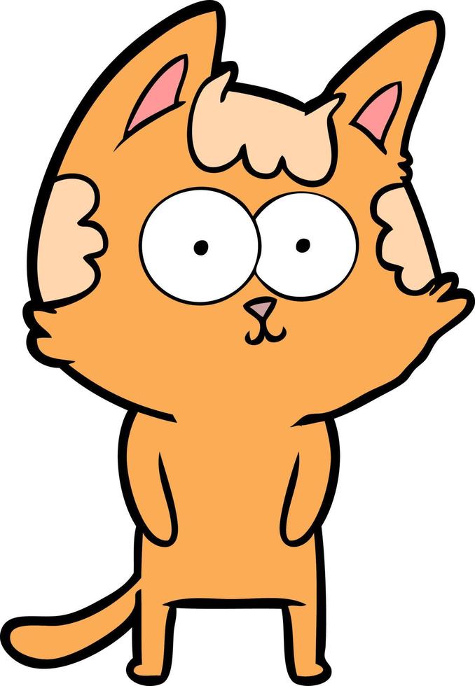 Cartoon happy cat vector