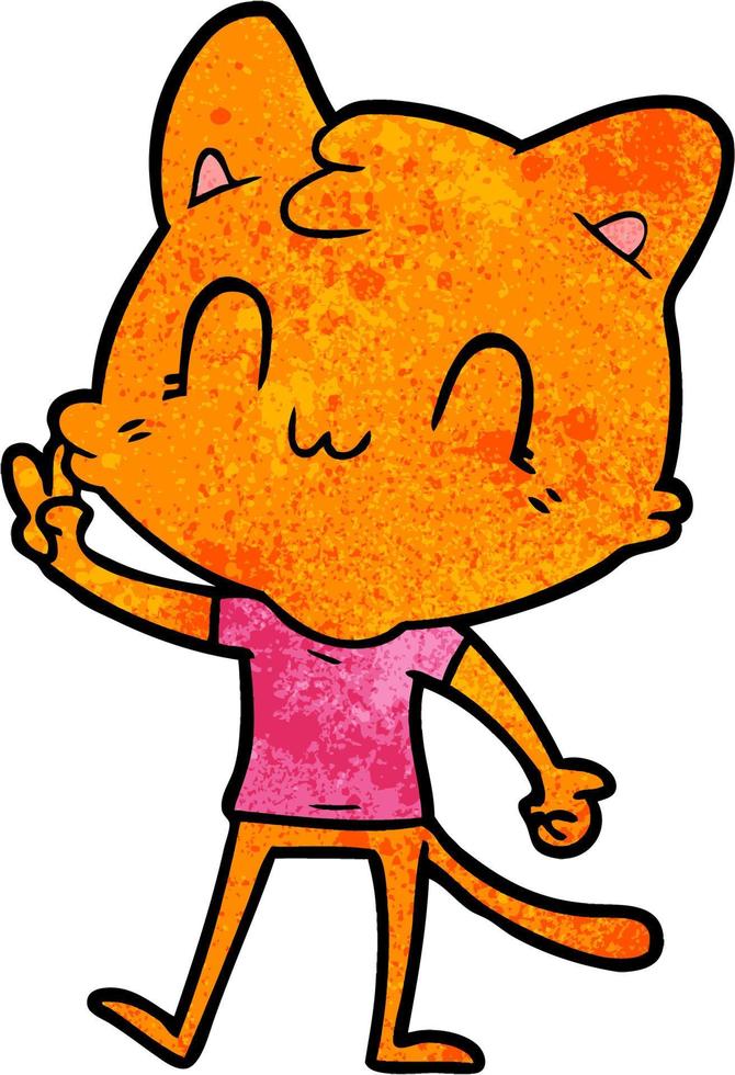 Vector cat character in cartoon style