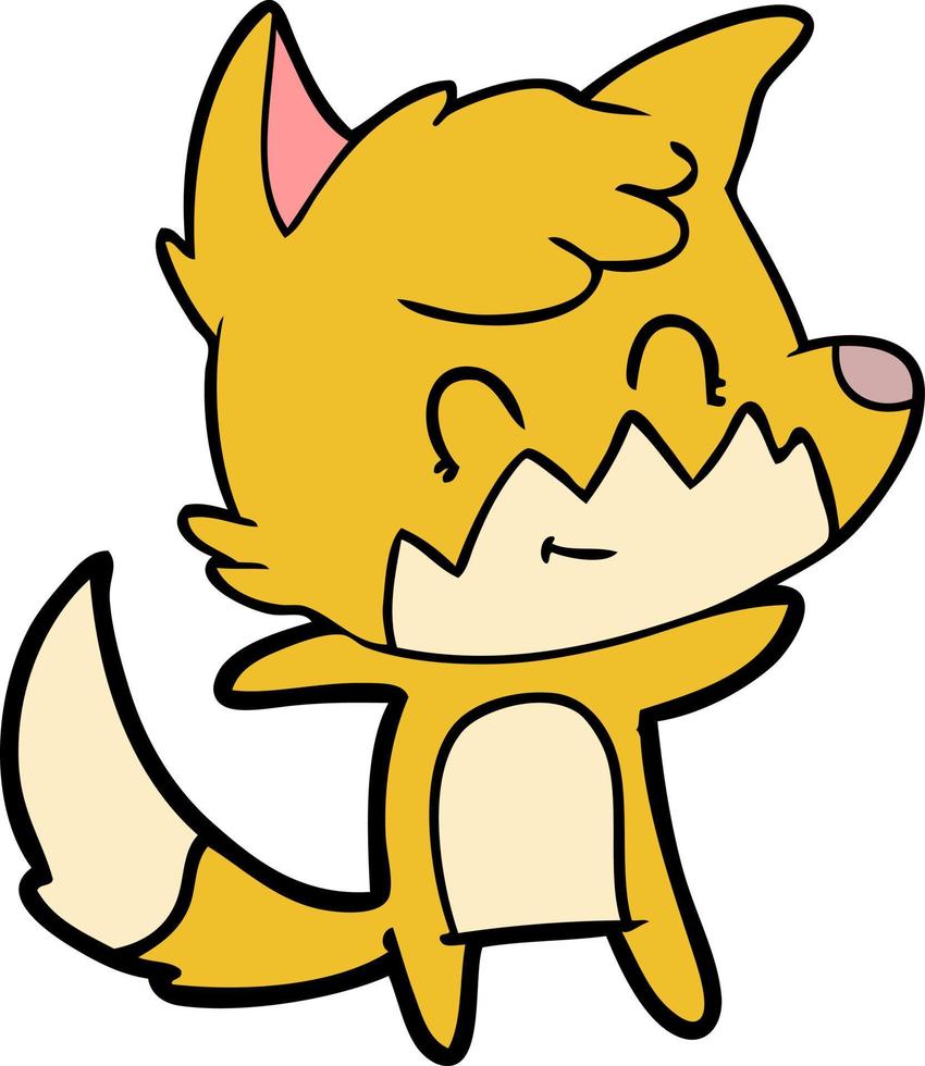 Vector fox character in cartoon style