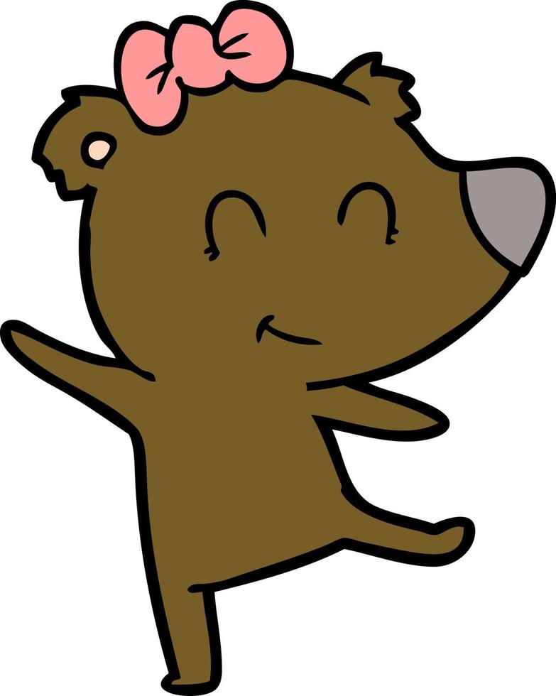 personaje de oso vectorial en estilo de dibujos animados vector