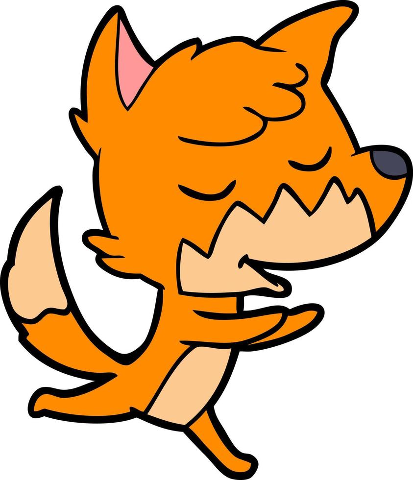 Vector fox character in cartoon style