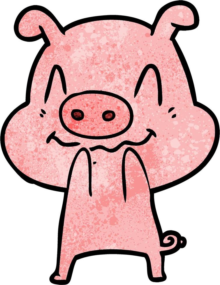 Vector pig character in cartoon style