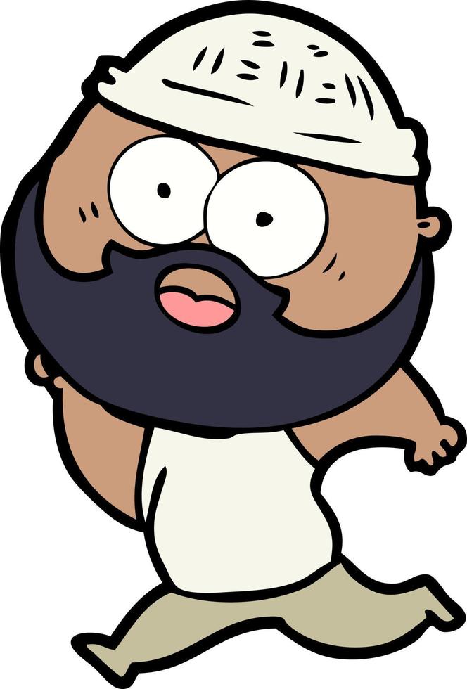 Cartoon man with beard vector
