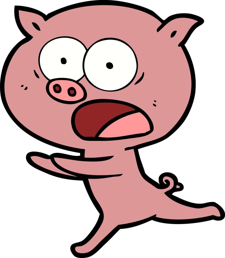 Vector pig character in cartoon style