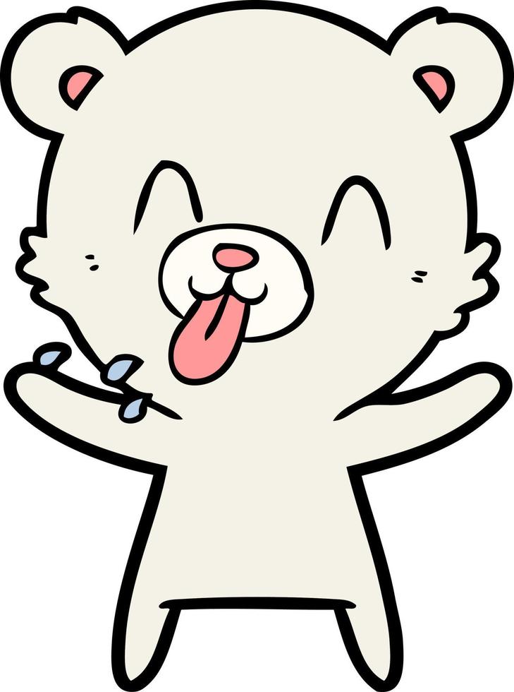 Vector polar bear character in cartoon style