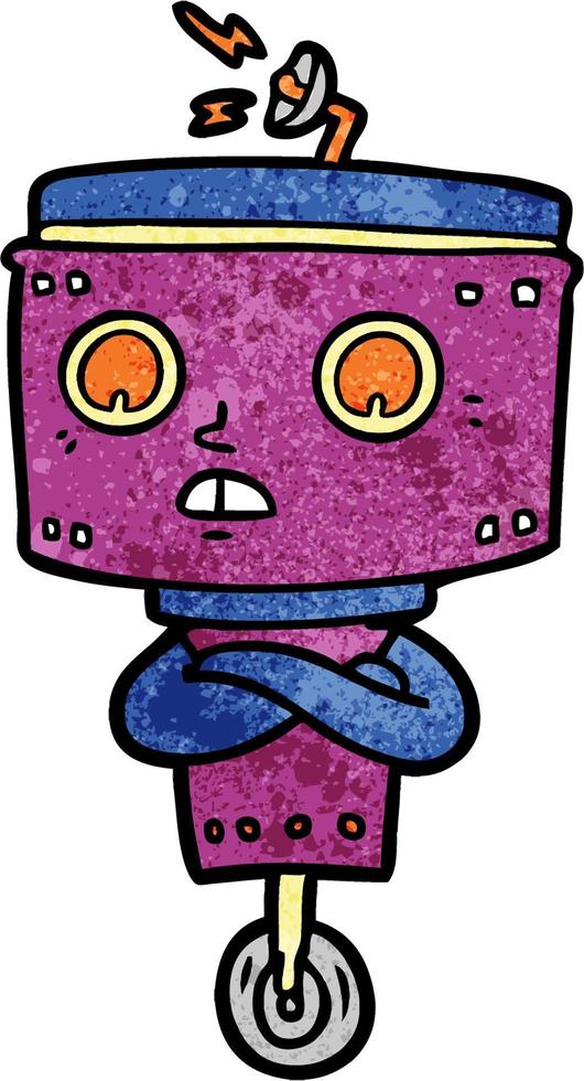 Vector robot character in cartoon style