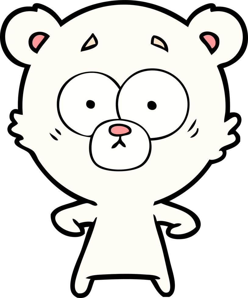 personaje de oso polar vectorial en estilo de dibujos animados vector
