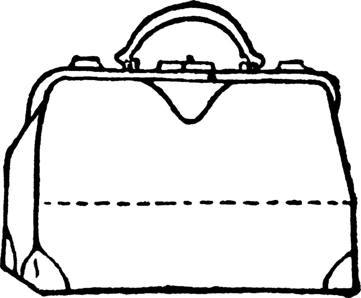 Travel Bag, vintage illustration. vector