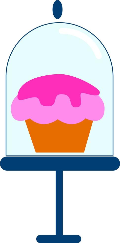 Lindo pastel rosa, ilustración, vector sobre fondo blanco.