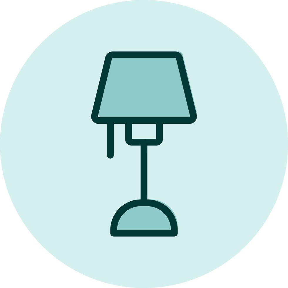 Blue table lamp, illustration, vector on a white background.
