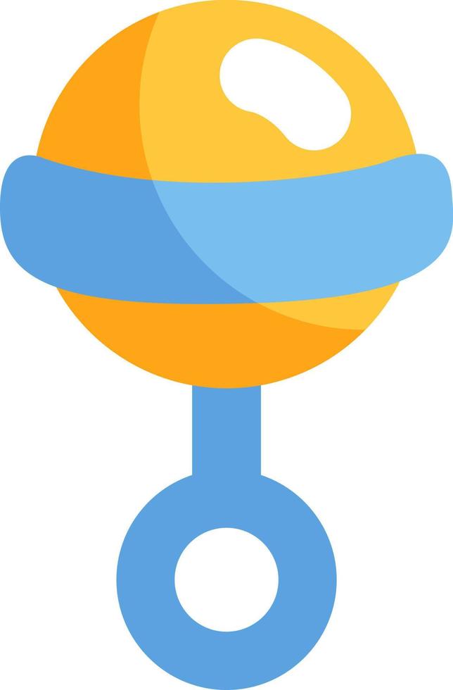 Childhood rattle, illustration, vector on a white background.
