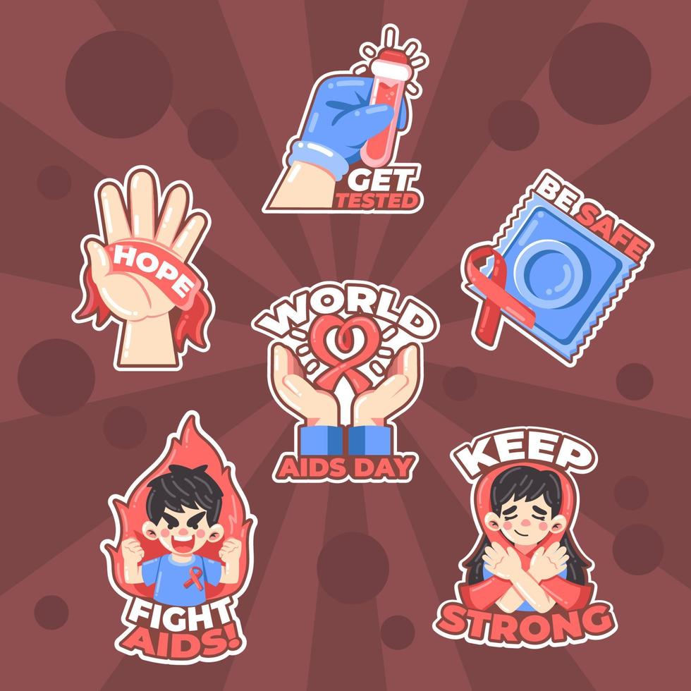 Aids Support Sticker vector