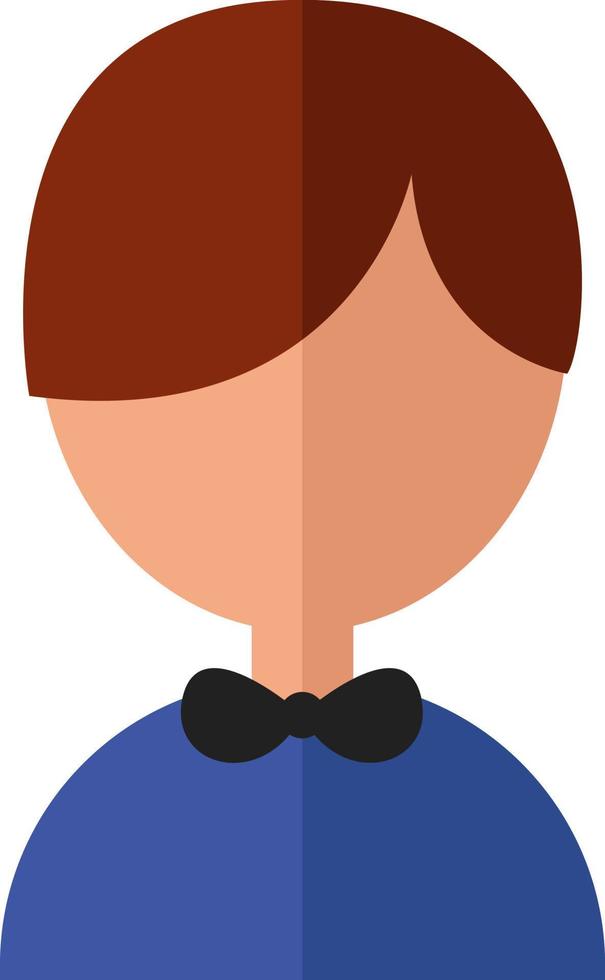 Boy in a suit, illustration, vector on white background.