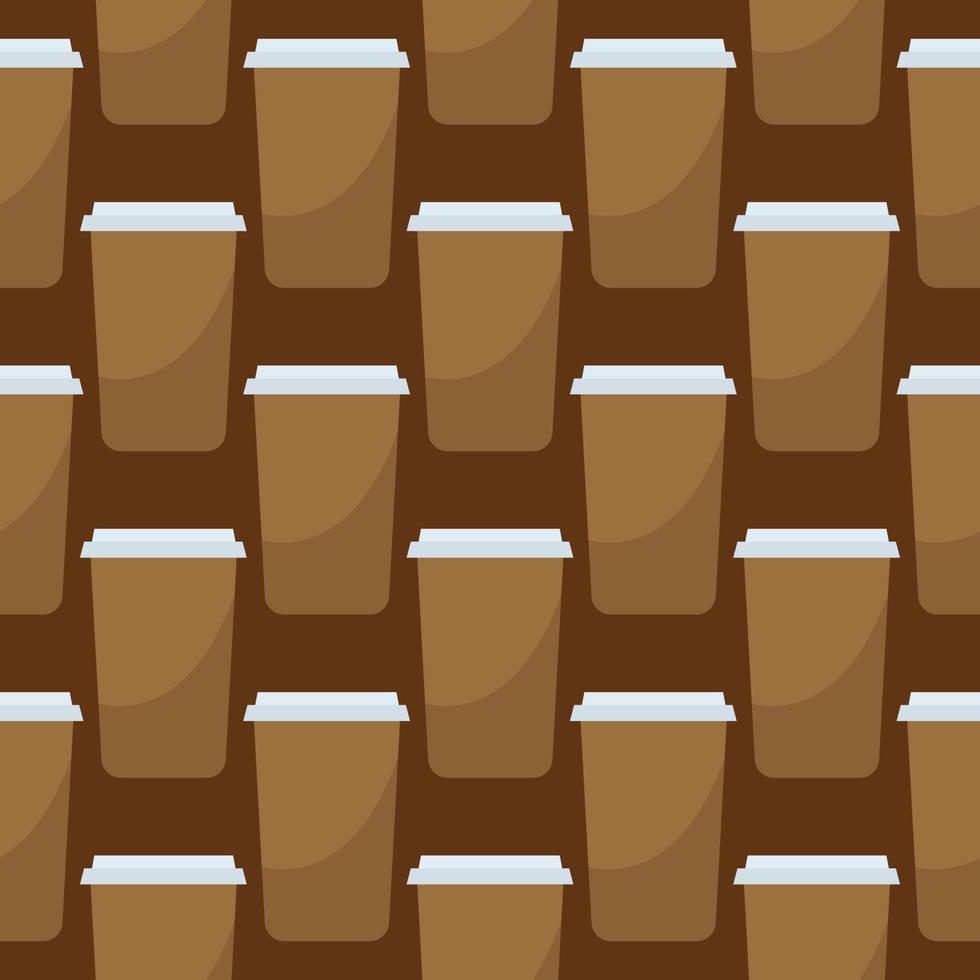 Coffee cup pattern, illustration, vector on white background.