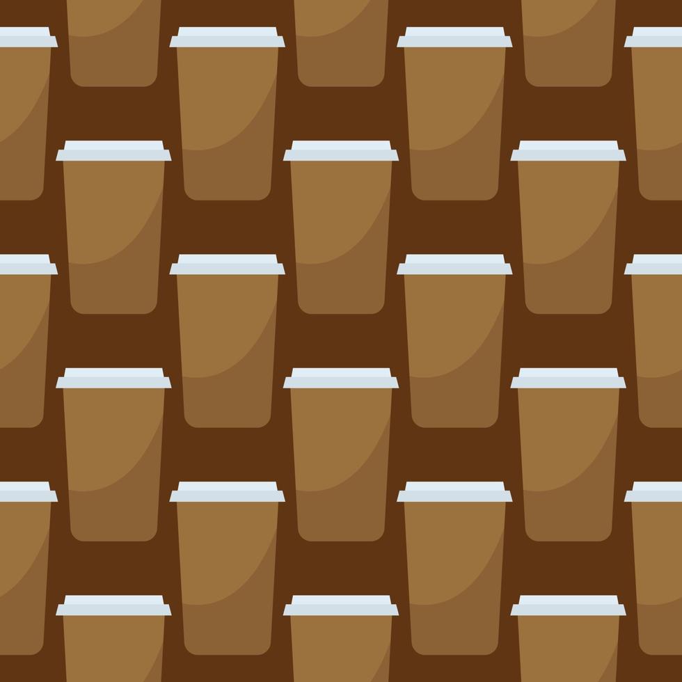 Coffee cup pattern, illustration, vector on white background.