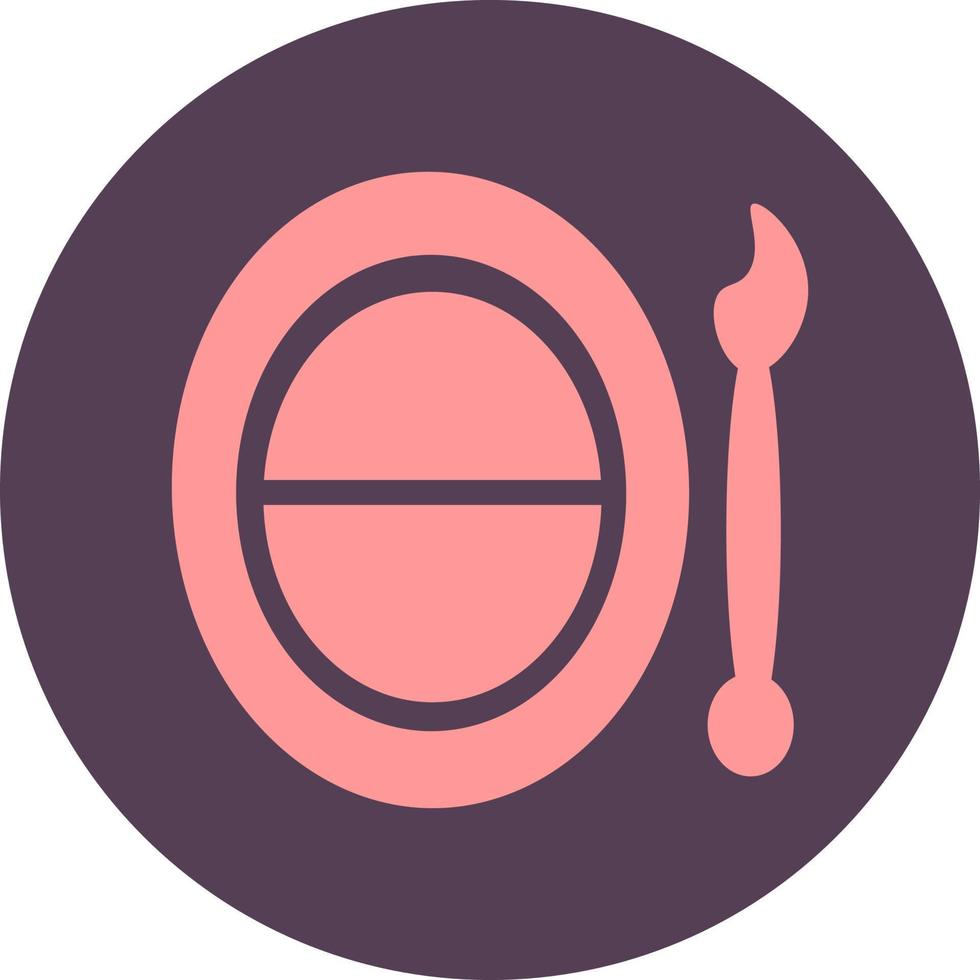 Small eyeshadow with a brush, icon illustration, vector on white background