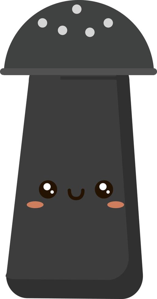 Black pepper, illustration, vector on white background.