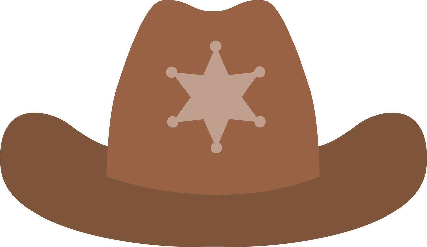 Sheriffs hat, illustration, vector on white background.v