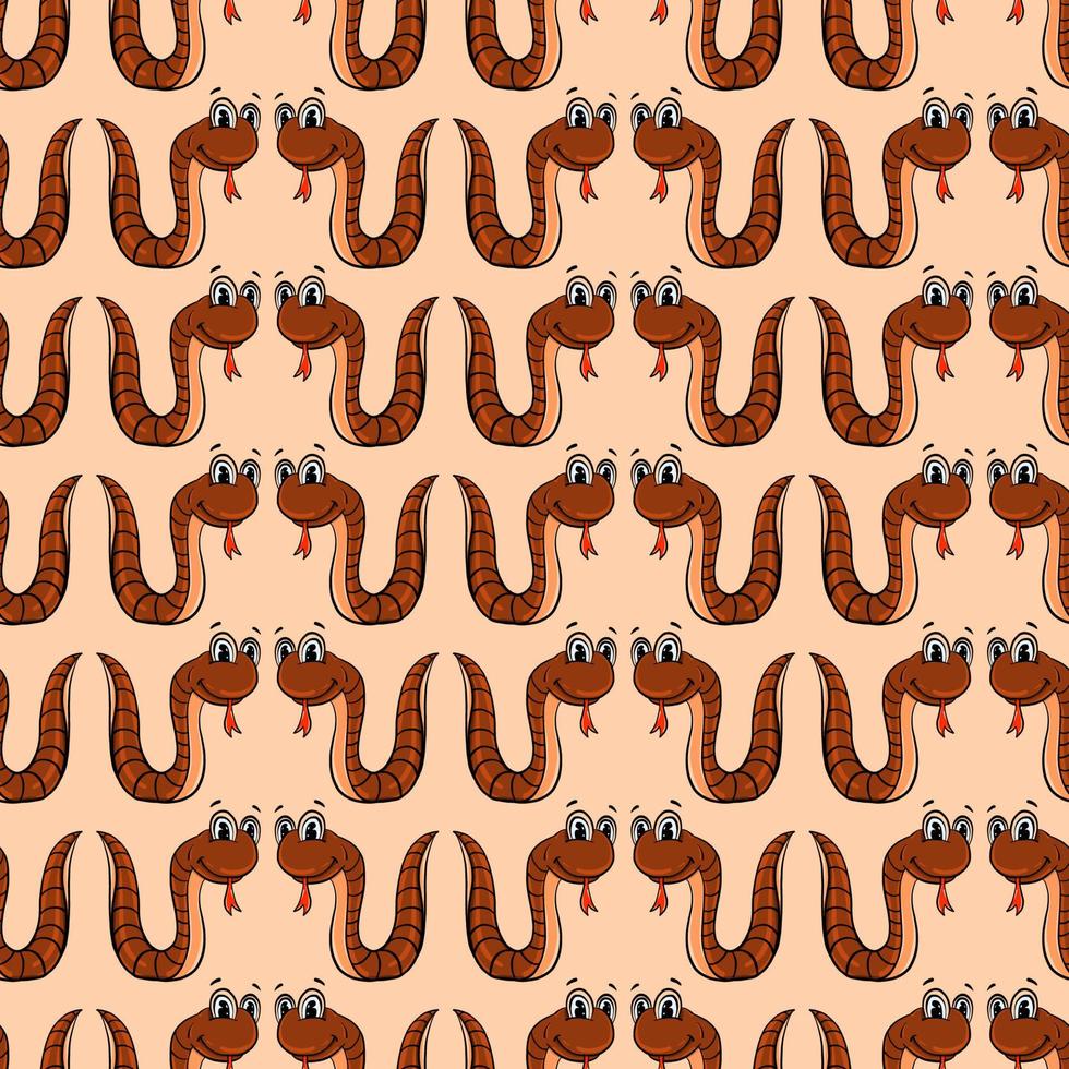 Snakes pattern, illustration, vector on white background