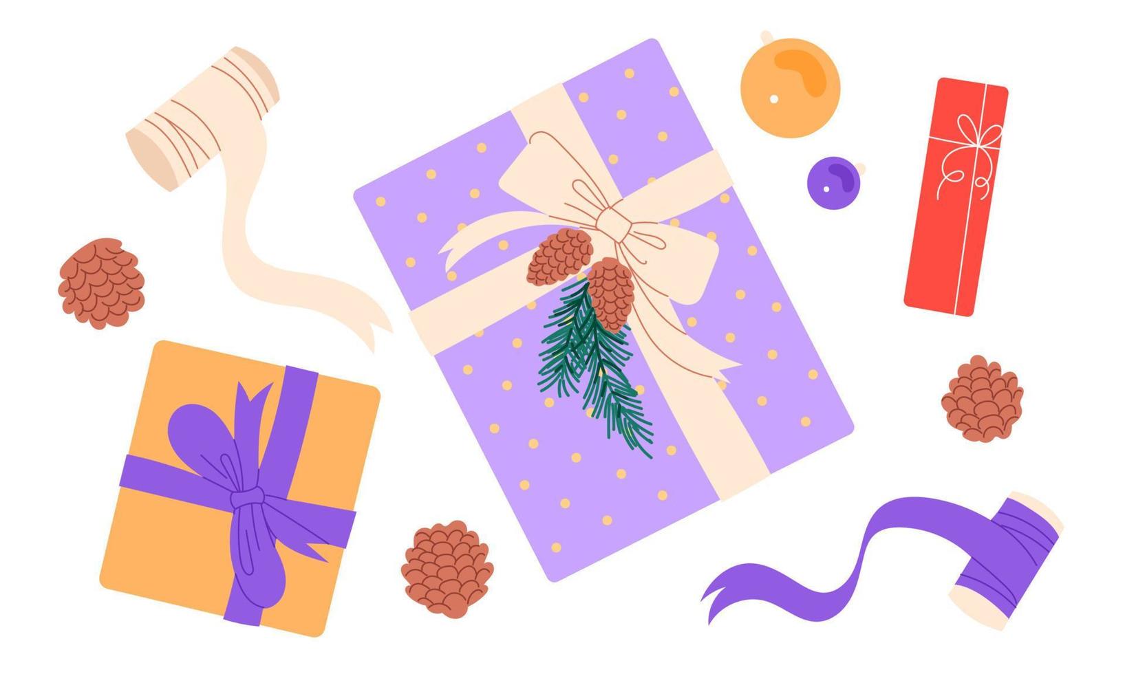 A handmade gift for Christmas vector illustration