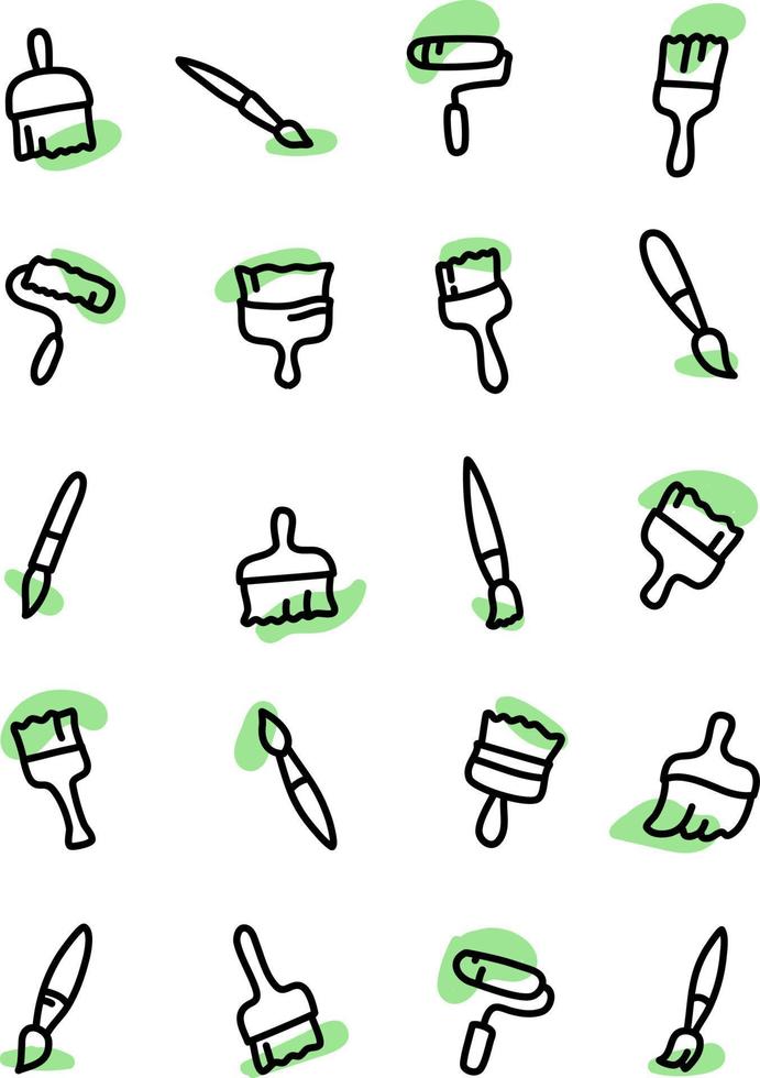 Painting tools, icon illustration, vector on white background