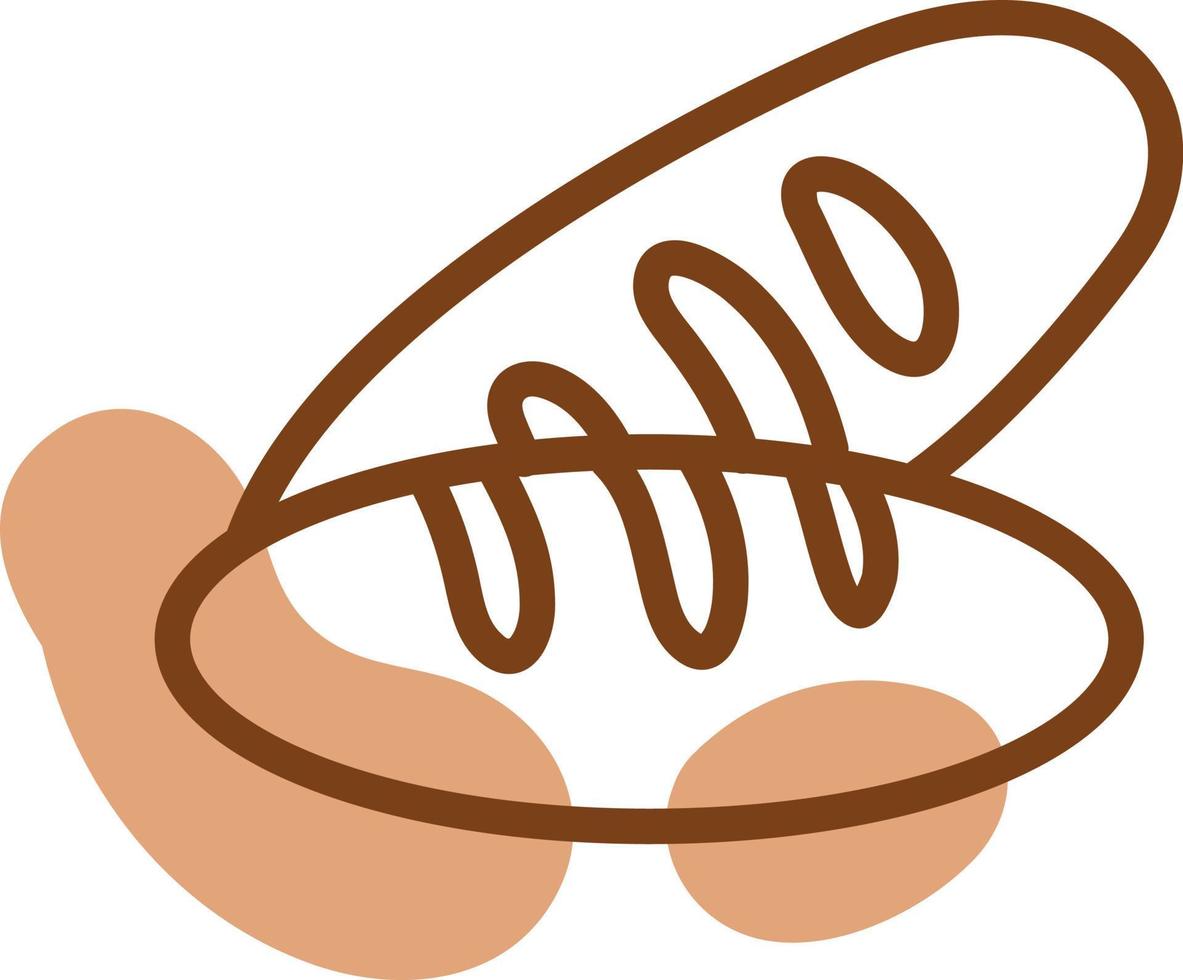 Two loafs of baked bread, illustration, vector, on a white background. vector