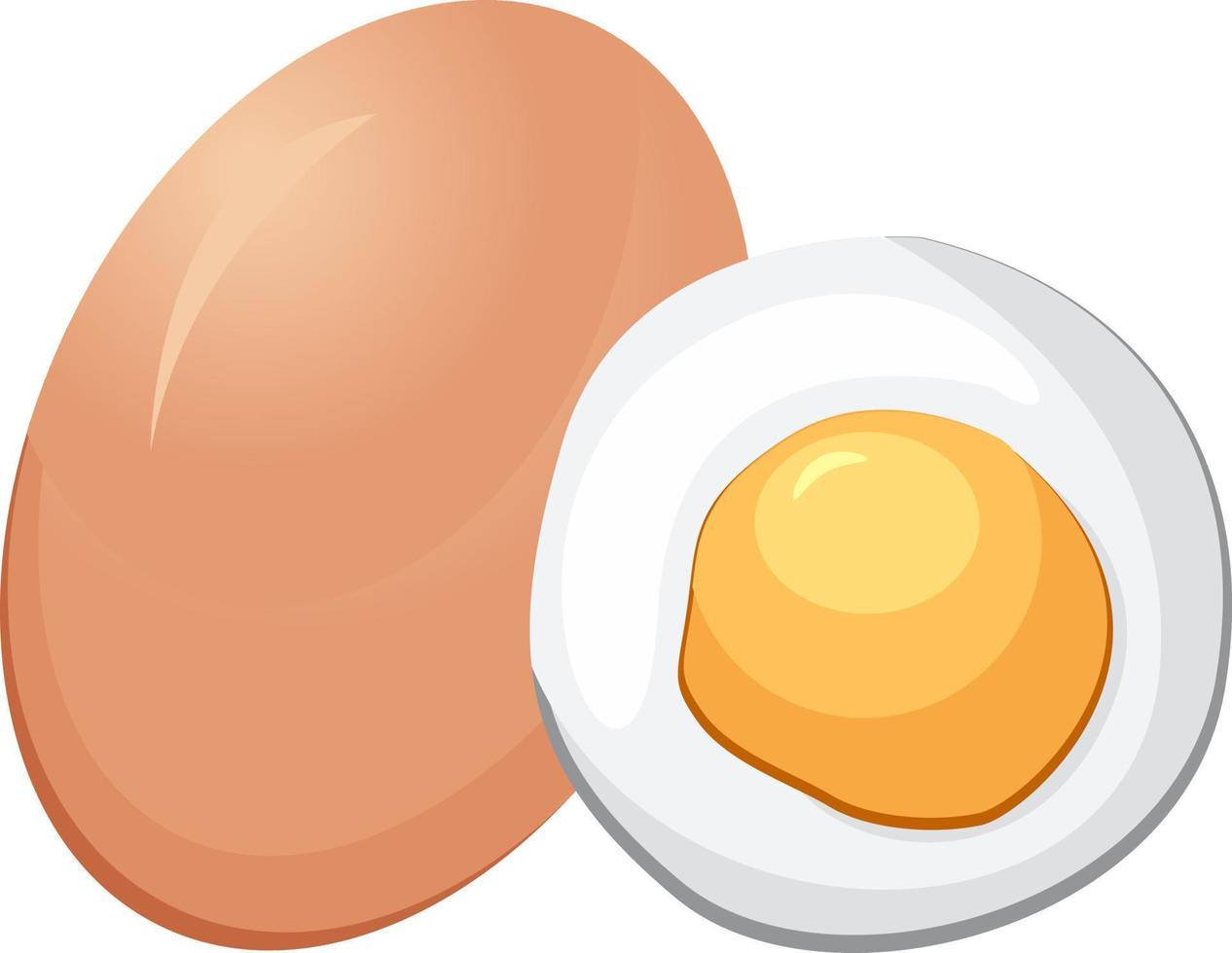 Fried egg, illustration, vector on white background