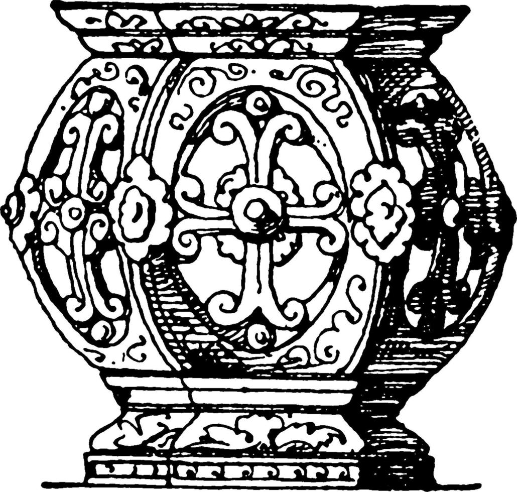 chinese-garden-seat-stool-vintage-illustration-13781866-vector-art-at