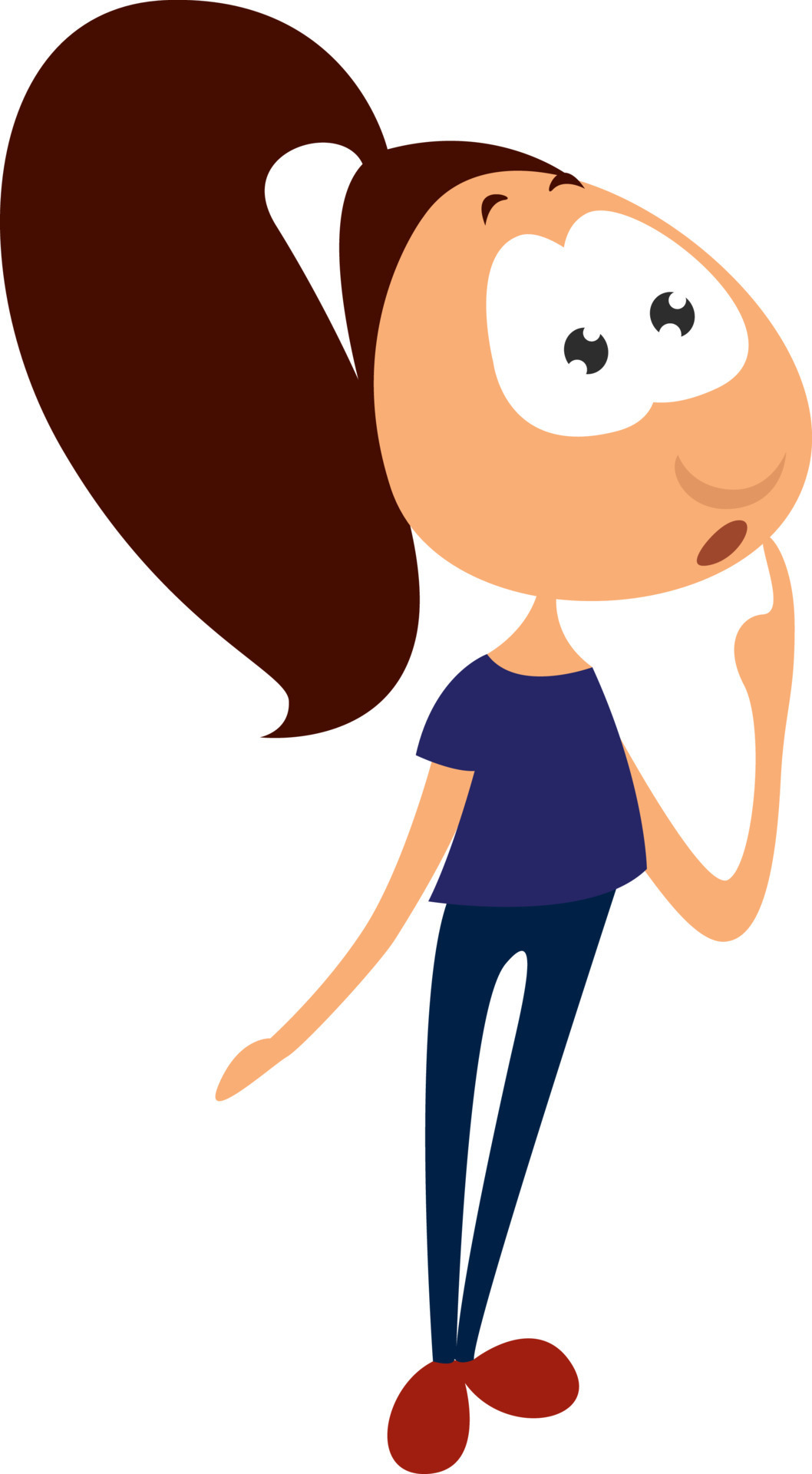 Silly girl, illustration, vector on a white background. 13782049 Vector