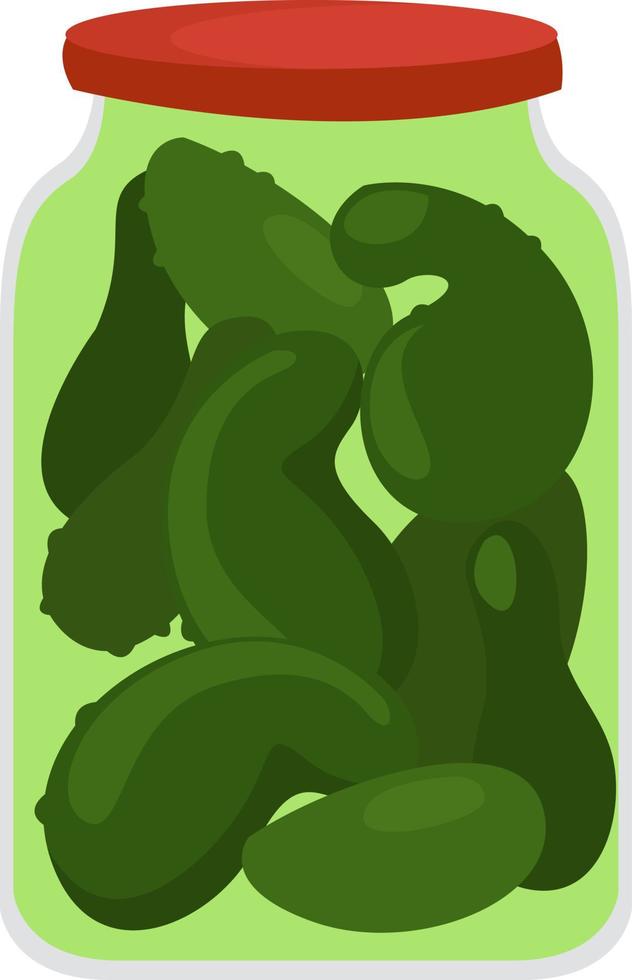pepinillos verdes, ilustración, vector sobre fondo blanco