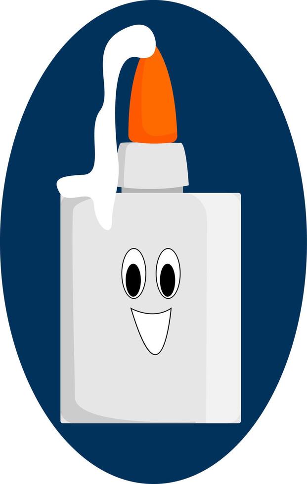 Tube with emulsion, illustration, vector on white background.