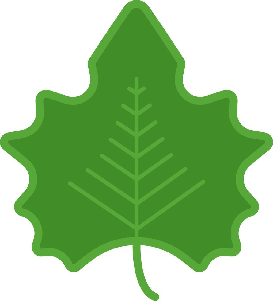 Big green leaf, illustration, on a white background. vector