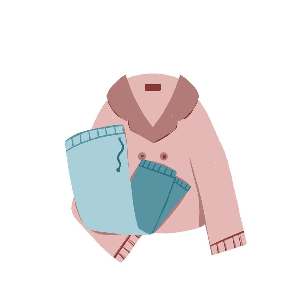 Pajamas collection, pajama party. Textile night clothes vector