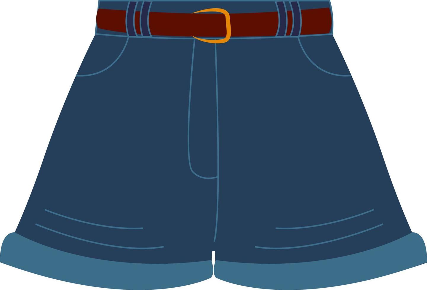 Texas shorts, illustration, vector on white background.