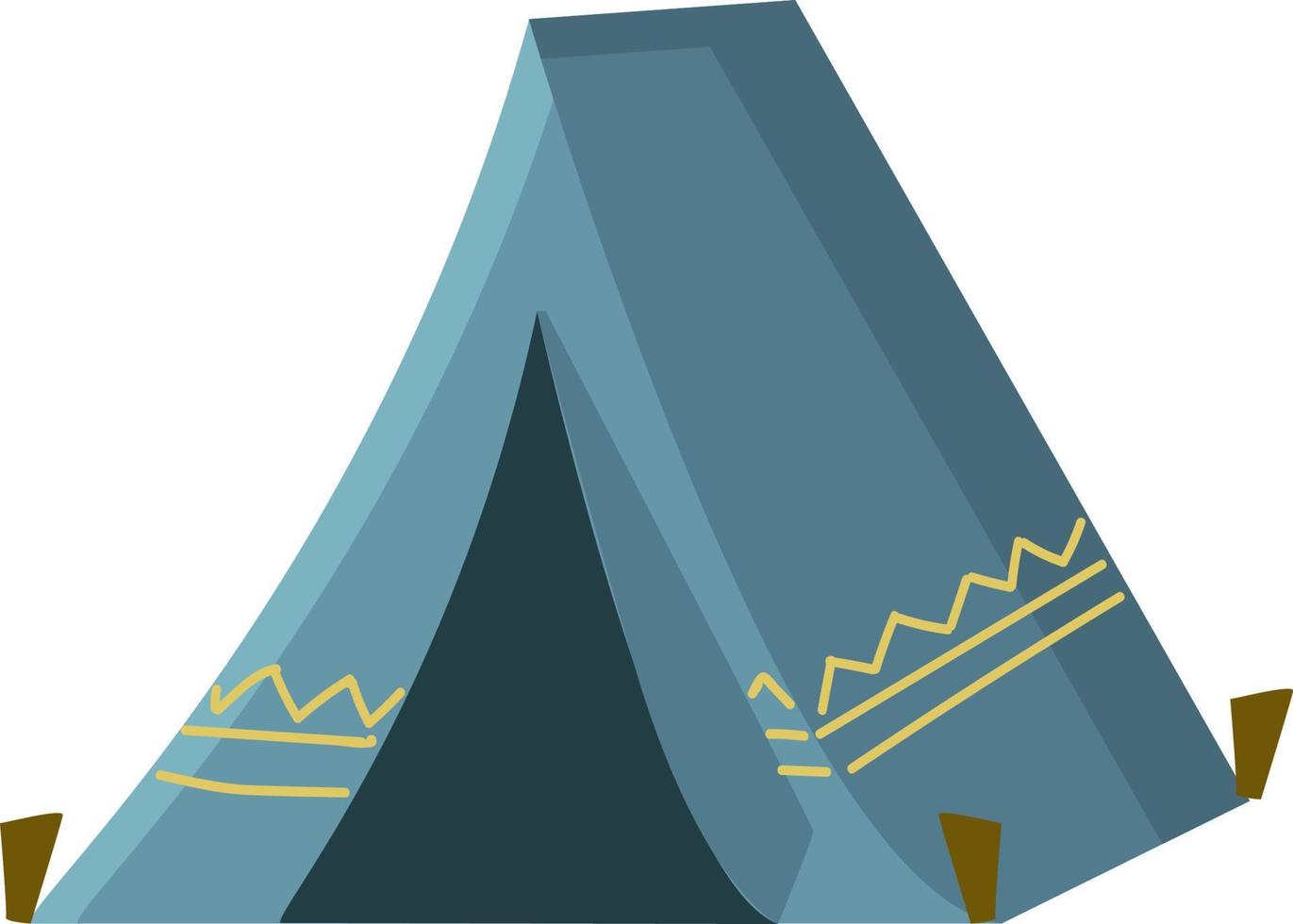 A camping tent, vector or color illustration.