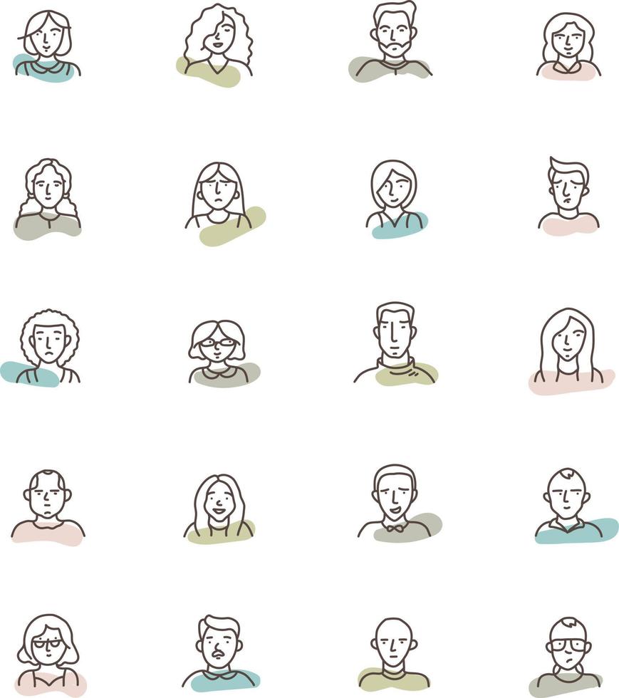 Different personalities, illustration, vector, on a white background. vector