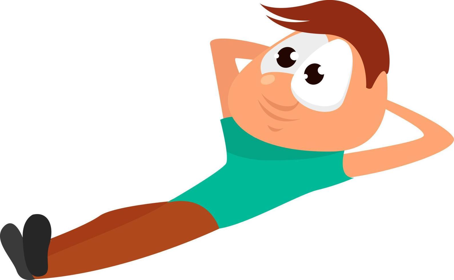 Very lazy boy ,illustration,vector on white background vector