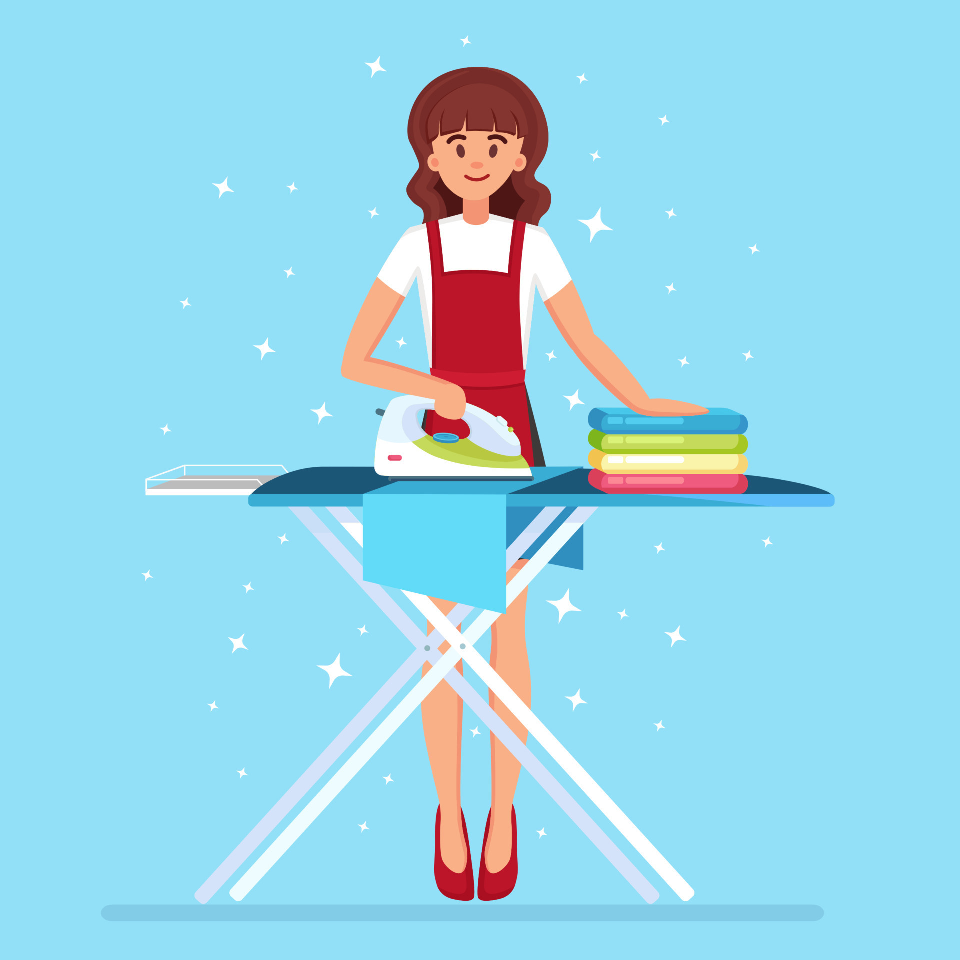 Woman ironing clothes on board. Housewife doing domestic work. Maid service. Vector cartoon design 13782384 Vector Art at Vecteezy Woman ironing clothes on board. Housewife doing domestic work. Maid service. Vector cartoon design 13782384 Vector Art at Vecteezy