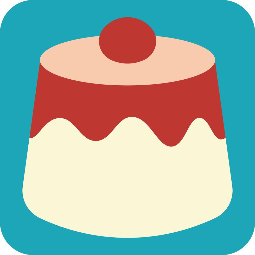 Dessert food, illustration, vector on a white background.