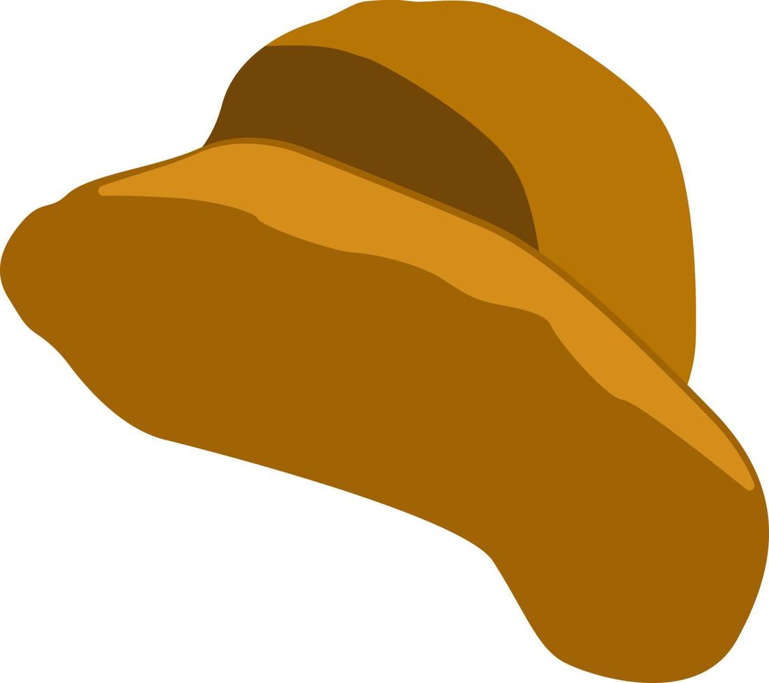 sombrero amarillo, ilustración, vector sobre fondo blanco.