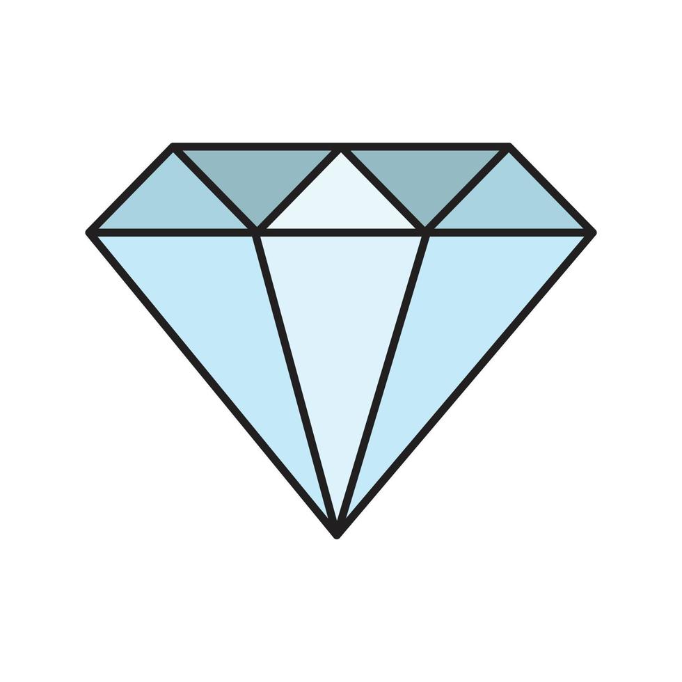 ilustración de vector de diamante en un fondo. símbolos de calidad premium. iconos vectoriales para concepto y diseño gráfico.