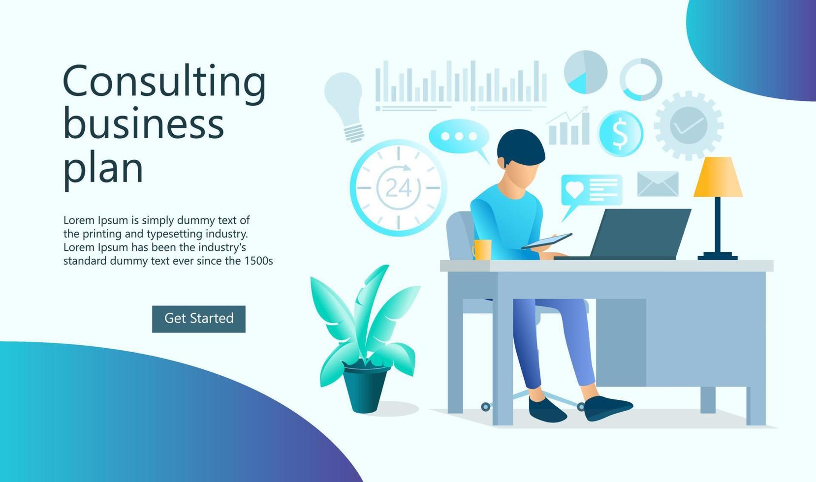 Illustration of discussing with business partners via smartphone Suitable for landing page, flyers, Infographics, And Other Graphic Related Assets-vector vector