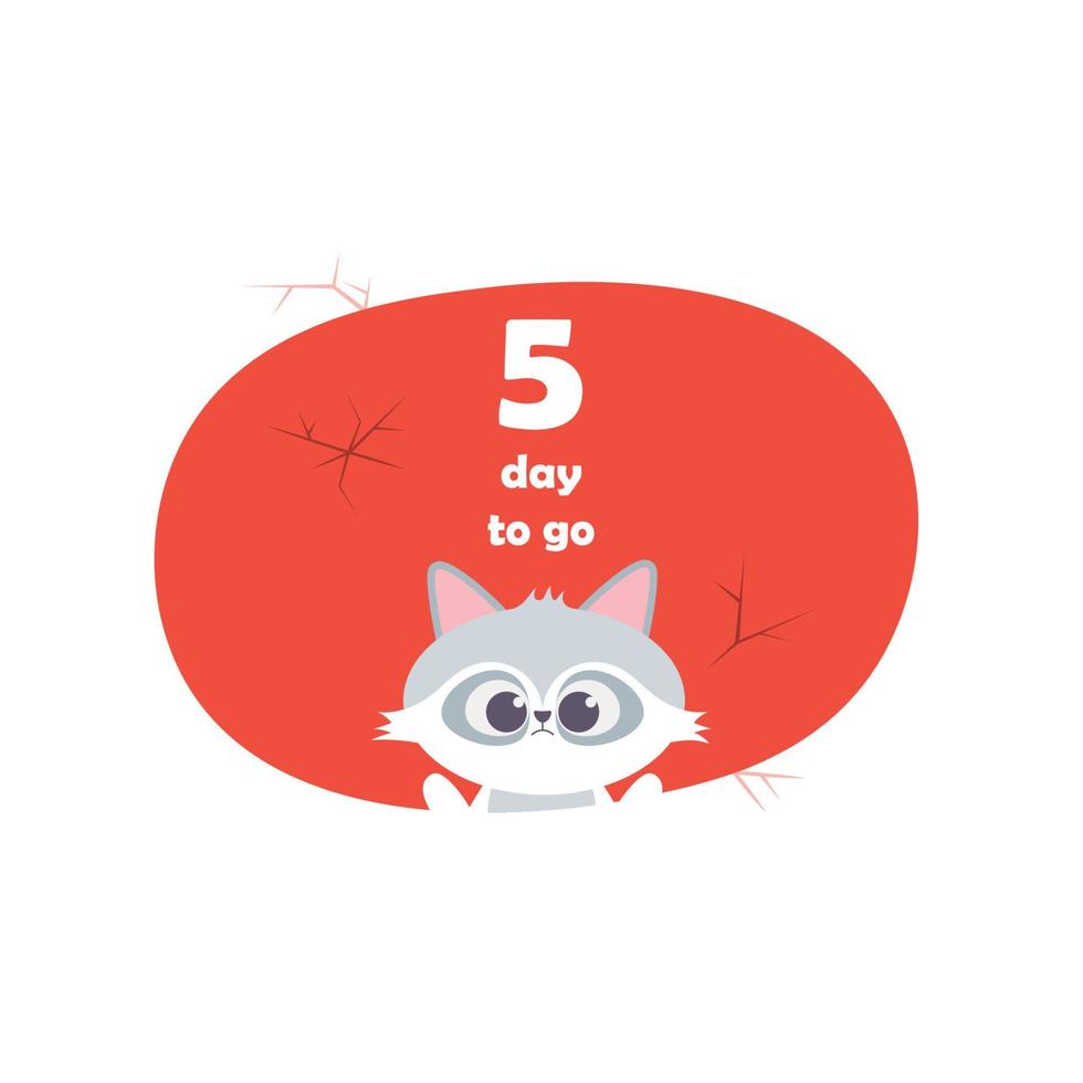 9 days Left Badges and Stickers. Number of days left. Countdown left days banner vector