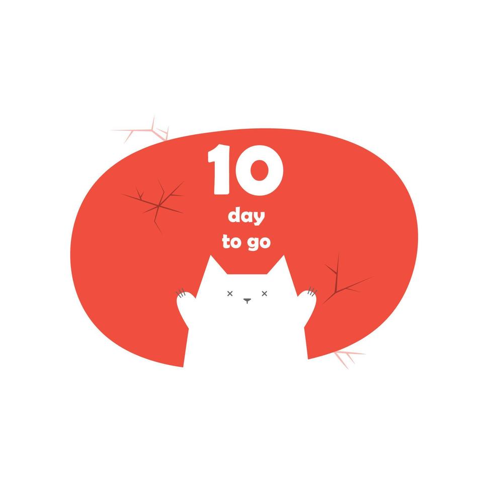 10 day Left Badges and Stickers. Number of day left. vector