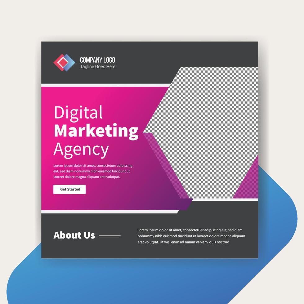 digital marketing social media post template design vector