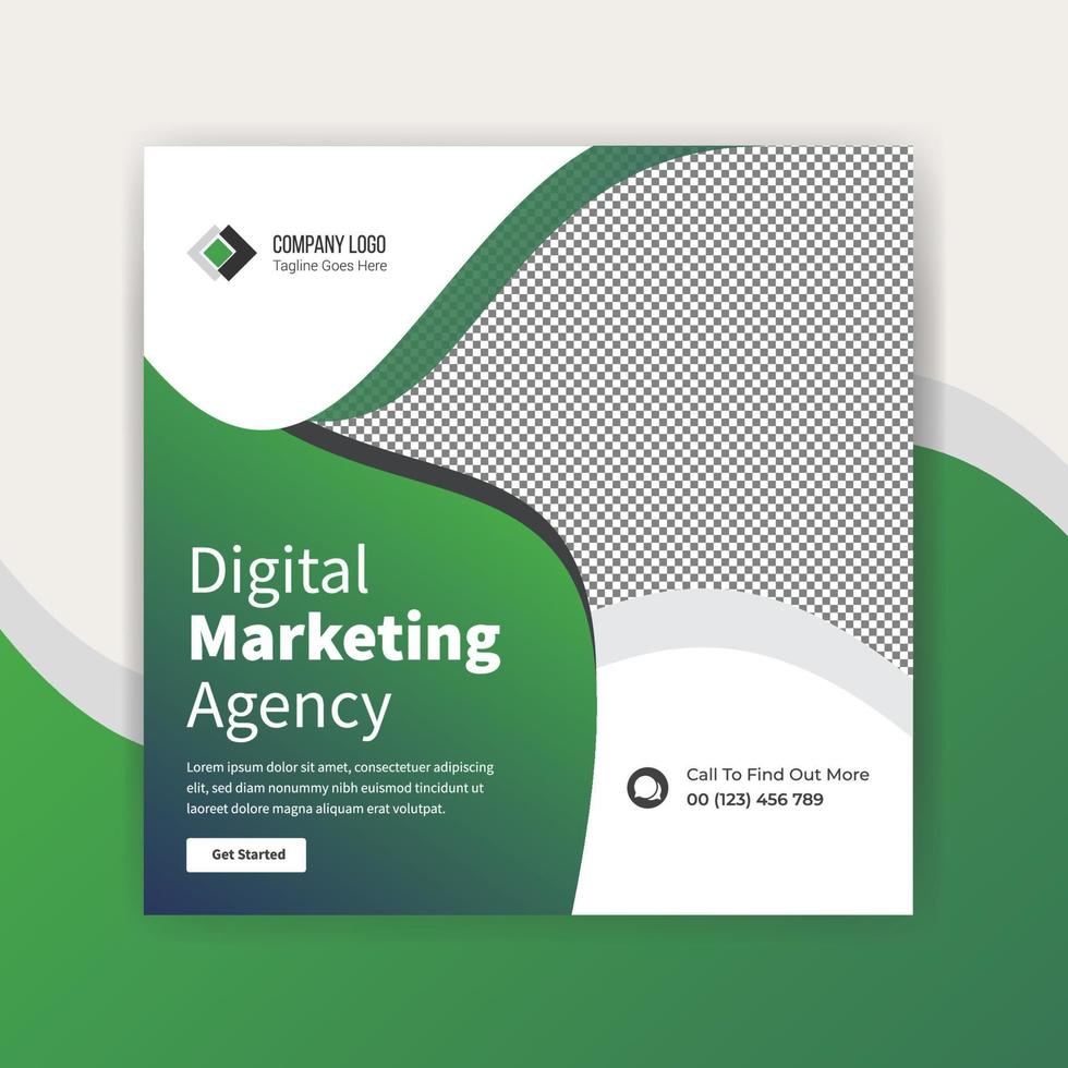 digital marketing social media post template design vector