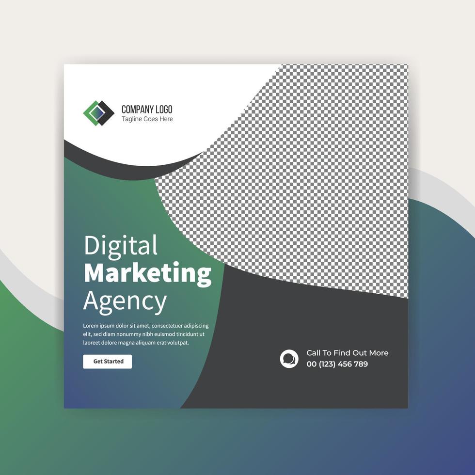digital marketing social media post template design vector